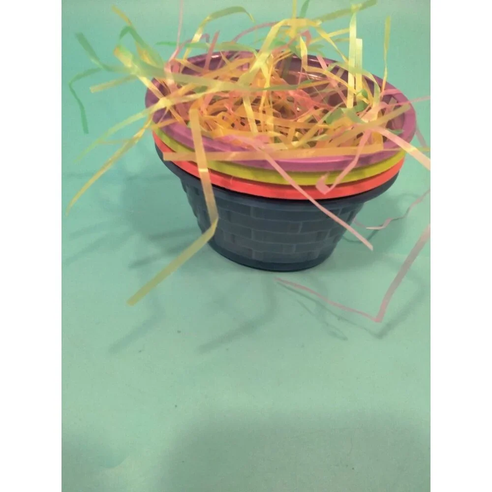 Light Plastic Baskets Easter Candy Cups Lot 4